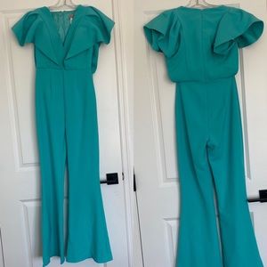 Jovani 00762 Turquoise Prom Pageant Jumpsuit Size 00